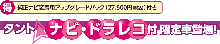 ナビ・ドラレコ付き限定車